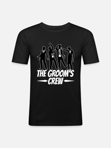 Groom Crew - Men's Slim Fit T-Shirt - black
