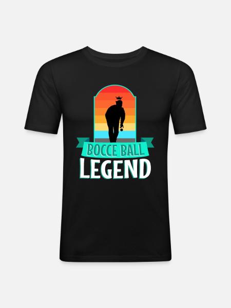 Bocce ball legend - Men's Slim Fit T-Shirt - black