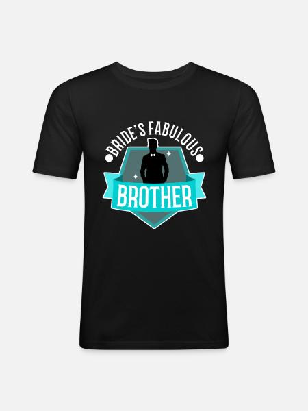 Brides fabulous Brother - Men's Slim Fit T-Shirt - black