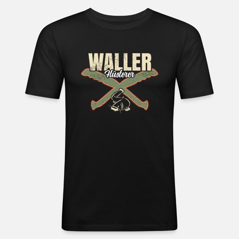 Waller Flüsterer - Männer Slim Fit T-Shirt - Schwarz