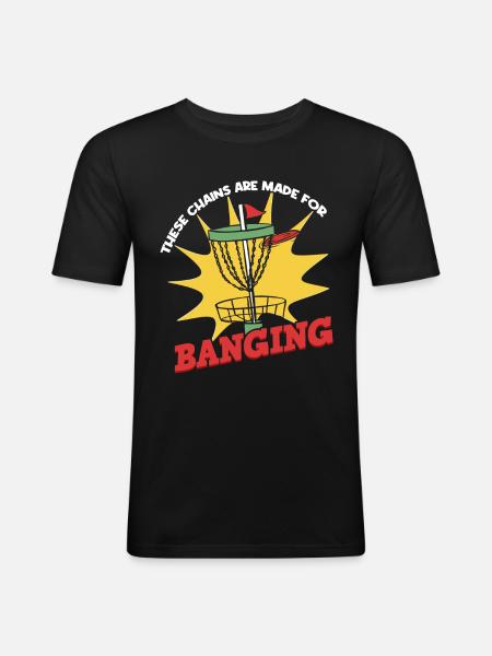 Men Disc Golf - Men's Slim Fit T-Shirt - black