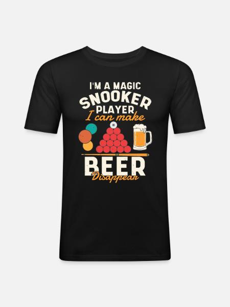 Magic Snooker Player - Men's Slim Fit T-Shirt - black