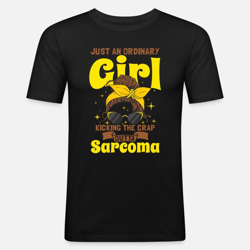 Sarkom-Bewusstseins-Mädchen - Männer Slim Fit T-Shirt - Schwarz