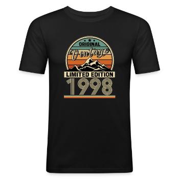 1998 - Men's Slim Fit T-Shirt - black - Front - Nik (191cm)