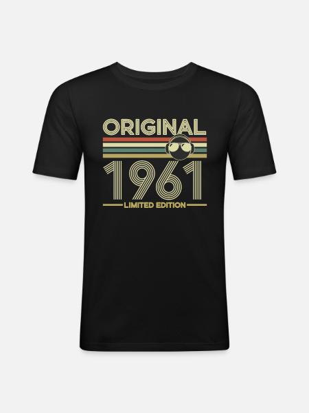 1961 - Men's Slim Fit T-Shirt - black