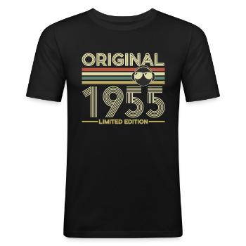 1955 - Men's Slim Fit T-Shirt - black - Front - Nik (191cm)