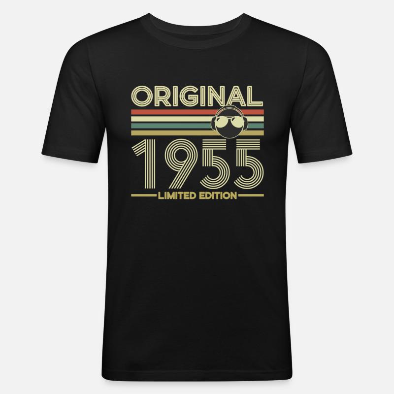 1955 - Männer Slim Fit T-Shirt - Schwarz