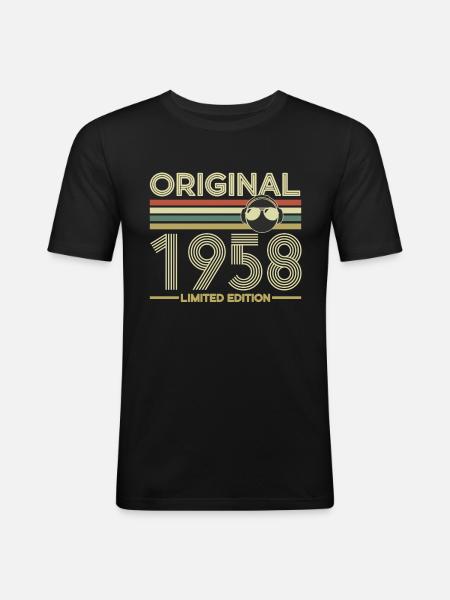 1958 - Men's Slim Fit T-Shirt - black