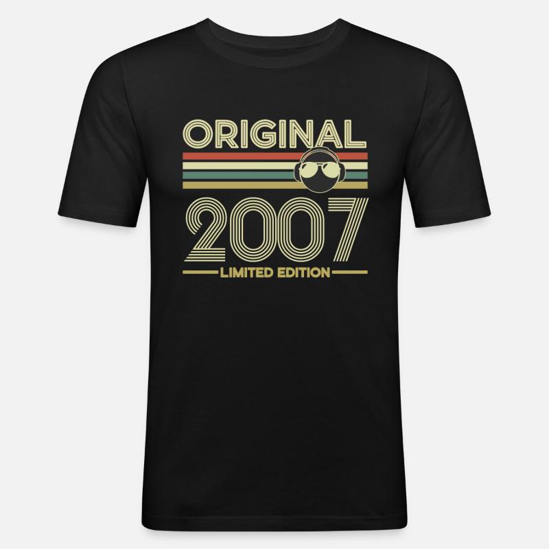 2007 - Männer Slim Fit T-Shirt - Schwarz