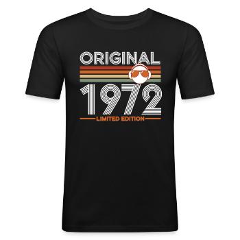1972 - Men's Slim Fit T-Shirt - black - Front - Nik (191cm)
