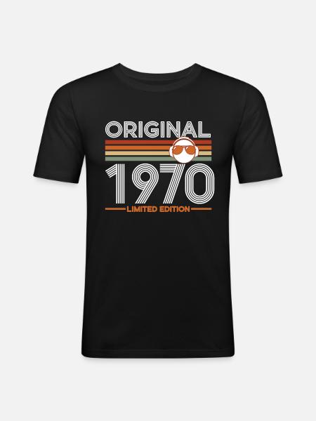 1970 - Men's Slim Fit T-Shirt - black