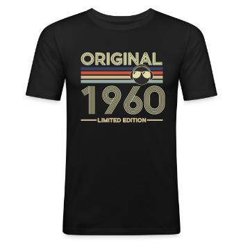 1960 - Men's Slim Fit T-Shirt - black - Front - Nik (191cm)