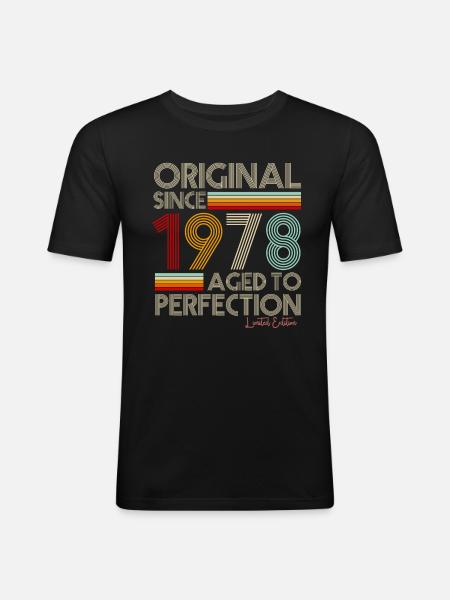 1978 - T-shirt près du corps Homme - noir