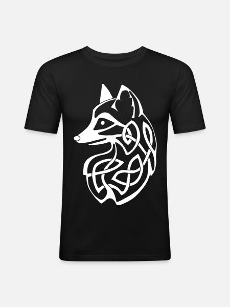 White fox - Men's Slim Fit T-Shirt - black