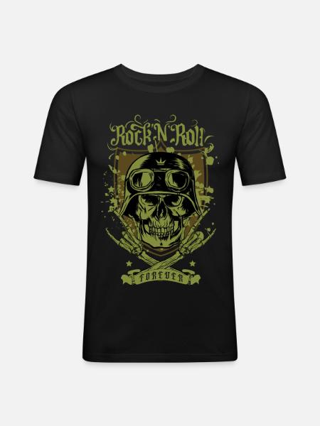 Rock 'n' Roll forever - Men's Slim Fit T-Shirt - black