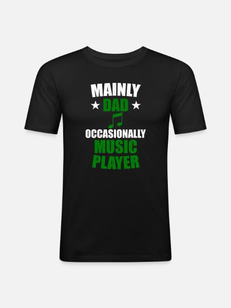 Musician dad - Men's Slim Fit T-Shirt - black
