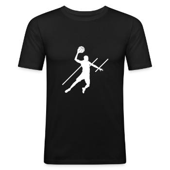 basketball - Men's Slim Fit T-Shirt - black - Front - Nik (191cm)