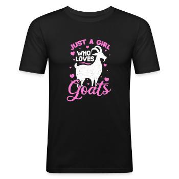 goat - Men's Slim Fit T-Shirt - black - Front - Nik (191cm)