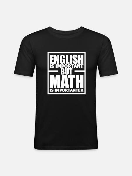 Math anglais - T-shirt près du corps Homme - noir