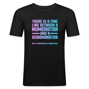 math - T-shirt près du corps Homme - noir - Devant - Nik (191cm)