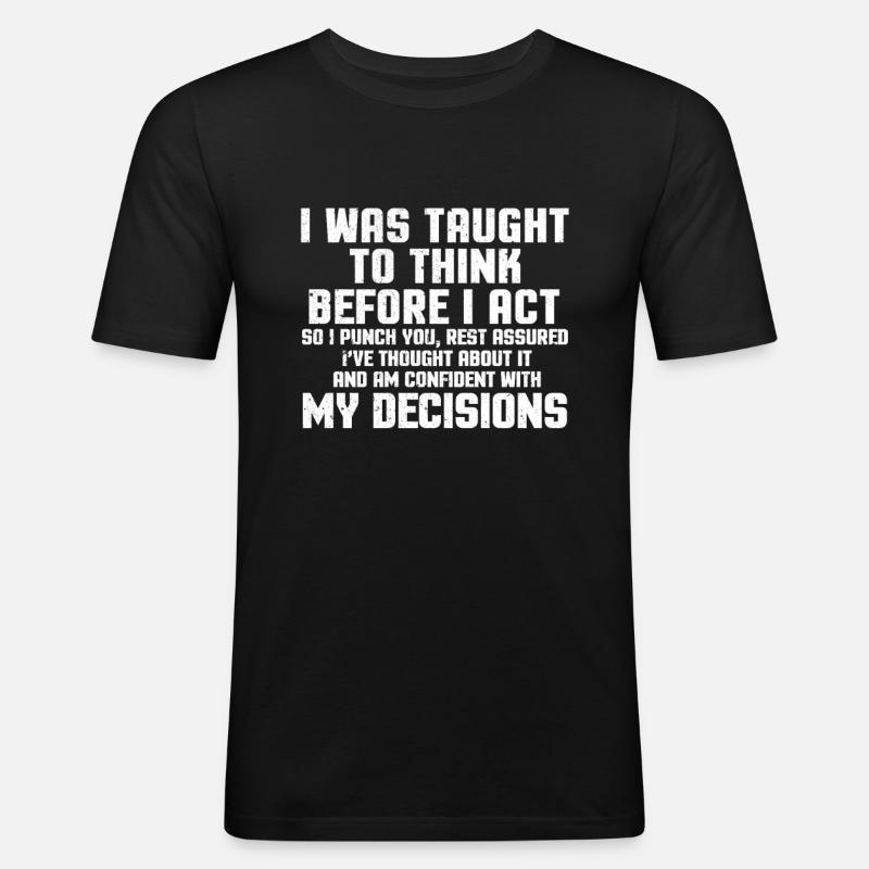 Sarcasm Funny Sarcastic Gift - T-shirt près du corps Homme - noir