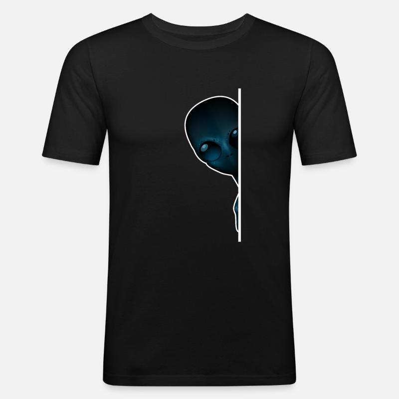 Alien - Männer Slim Fit T-Shirt - Schwarz