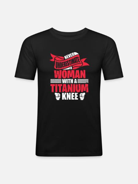 Knee surgery - Men's Slim Fit T-Shirt - black