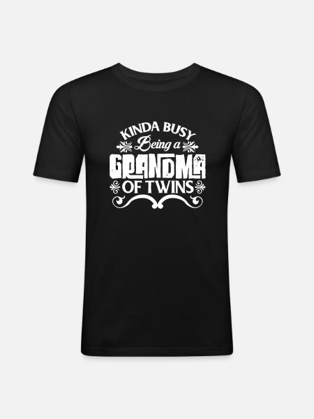 Grandma twins - Men's Slim Fit T-Shirt - black