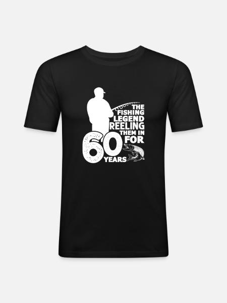Pêcheurs 60 ans - T-shirt près du corps Homme - noir