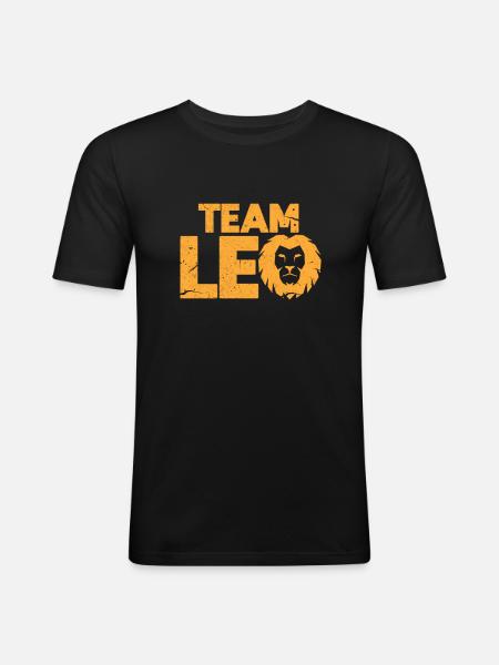 astrological sign Leo - Men's Slim Fit T-Shirt - black