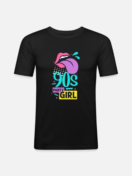 90s - Men's Slim Fit T-Shirt - black