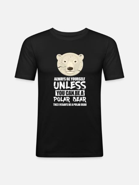 Polar bear - Men's Slim Fit T-Shirt - black