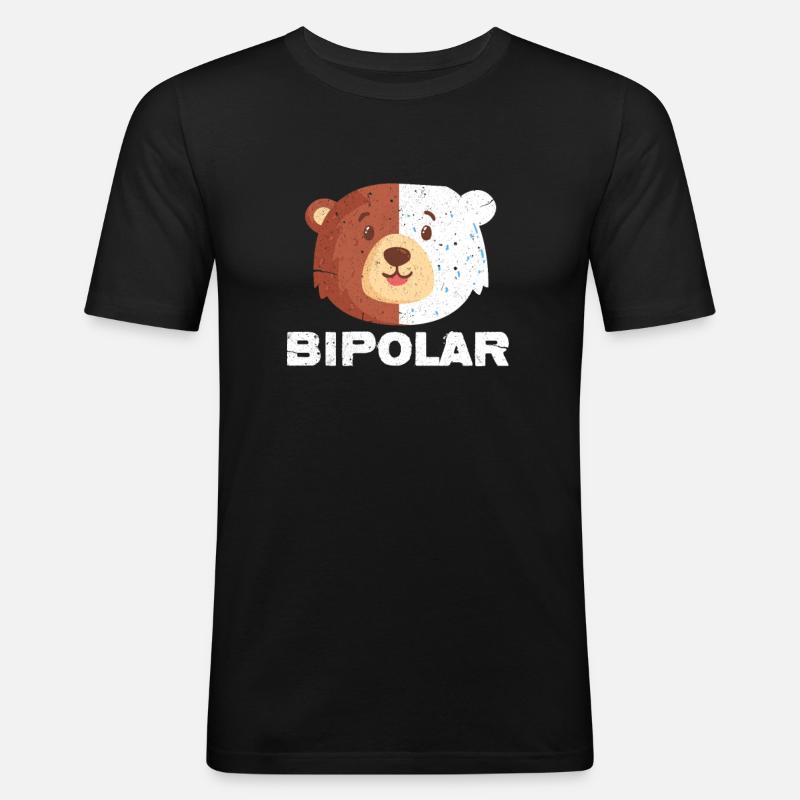 Bipolar - Männer Slim Fit T-Shirt - Schwarz