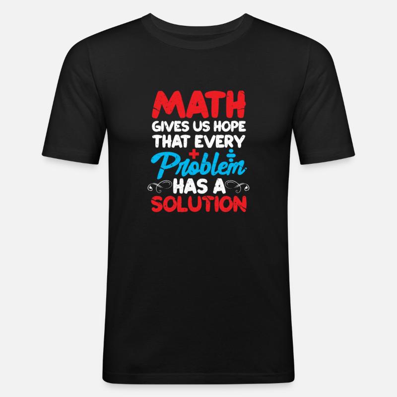 Mathe - Männer Slim Fit T-Shirt - Schwarz