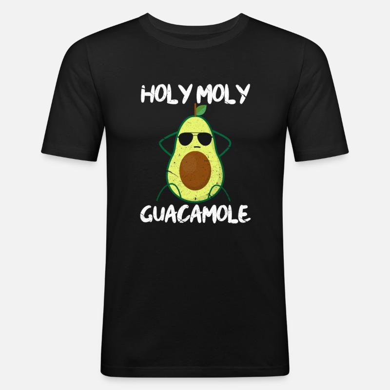 Avocado - Männer Slim Fit T-Shirt - Schwarz