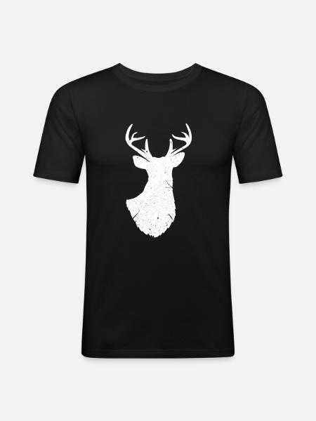 chasse - T-shirt près du corps Homme - noir