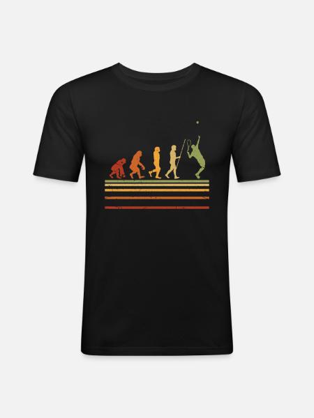 Tennis Evolution - Men's Slim Fit T-Shirt - black