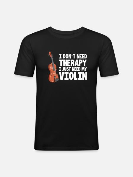 violin - Men's Slim Fit T-Shirt - black