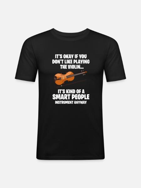 violin - Men's Slim Fit T-Shirt - black