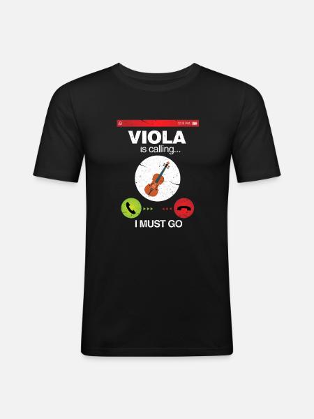 Viola - T-shirt près du corps Homme - noir