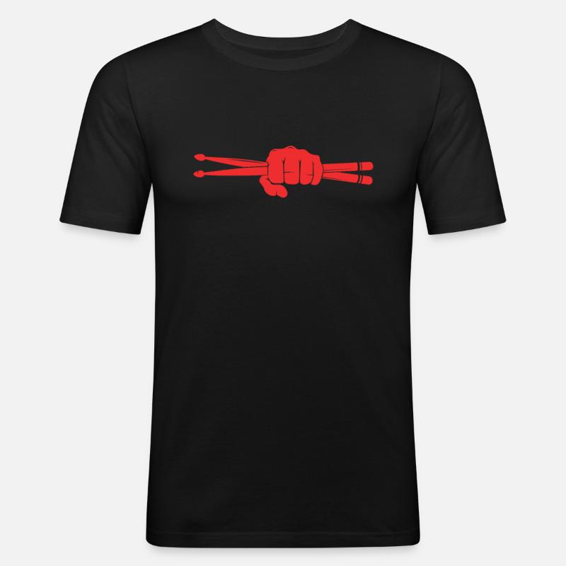 Batteur Batteur Batteur Baguette Cadeau - T-shirt près du corps Homme - noir