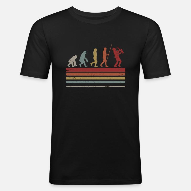 Saxophone Evolution - Men's Slim Fit T-Shirt - black