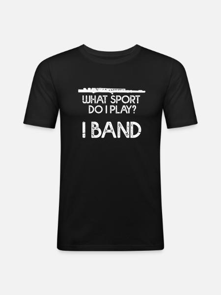 Flute Flute Flutes Orchestra Music Gift - Men's Slim Fit T-Shirt - black