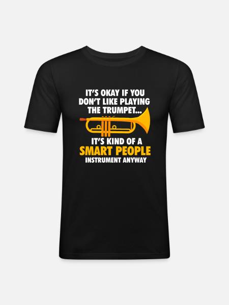 Trompette - T-shirt près du corps Homme - noir