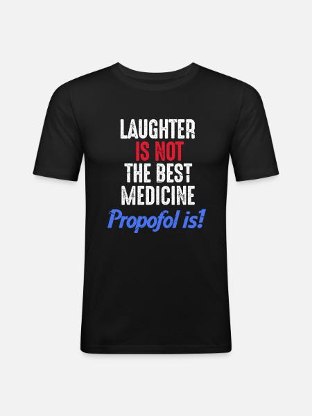 Propofol medicine anesthesia gift - Men's Slim Fit T-Shirt - black