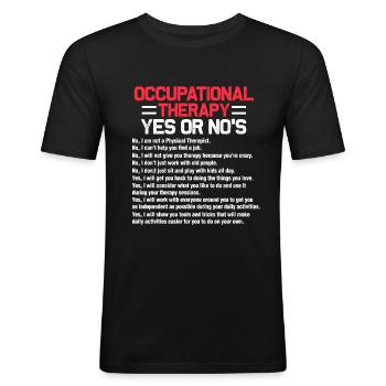 Ergotherapie Ergotherapeut - Männer Slim Fit T-Shirt - Schwarz - Vorne - Nik (191cm)