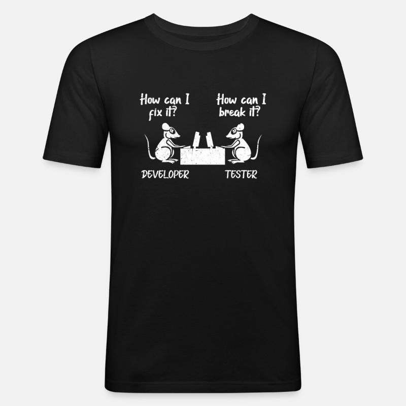 Softwareentwickler - Männer Slim Fit T-Shirt - Schwarz