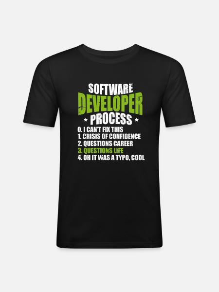 Software developer programmer software - Men's Slim Fit T-Shirt - black