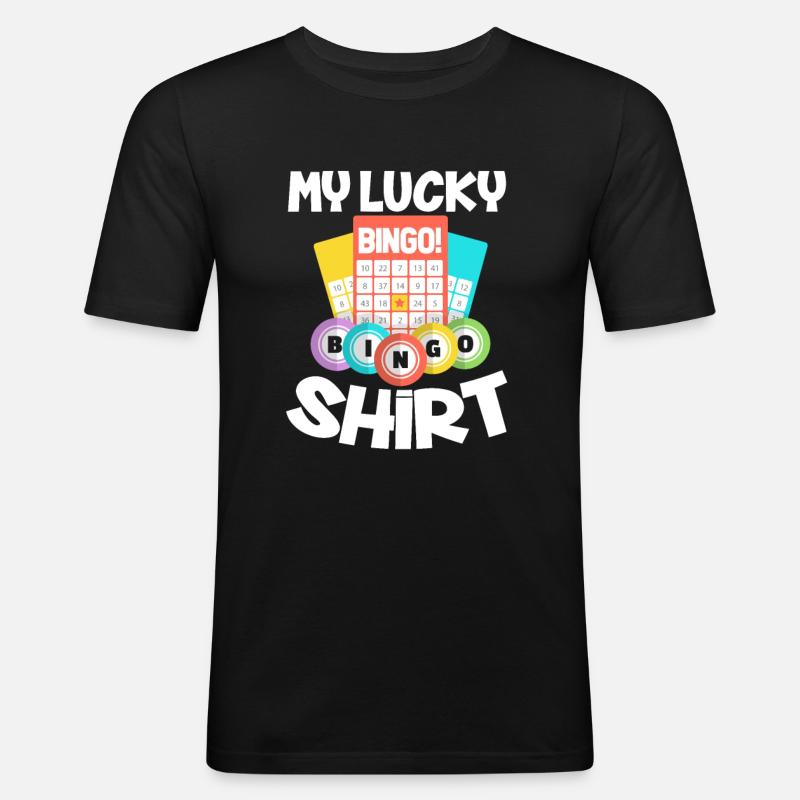 Bingo - Männer Slim Fit T-Shirt - Schwarz