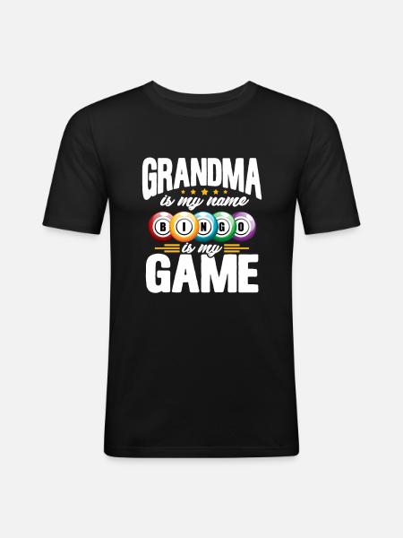 Bingo granny - Men's Slim Fit T-Shirt - black